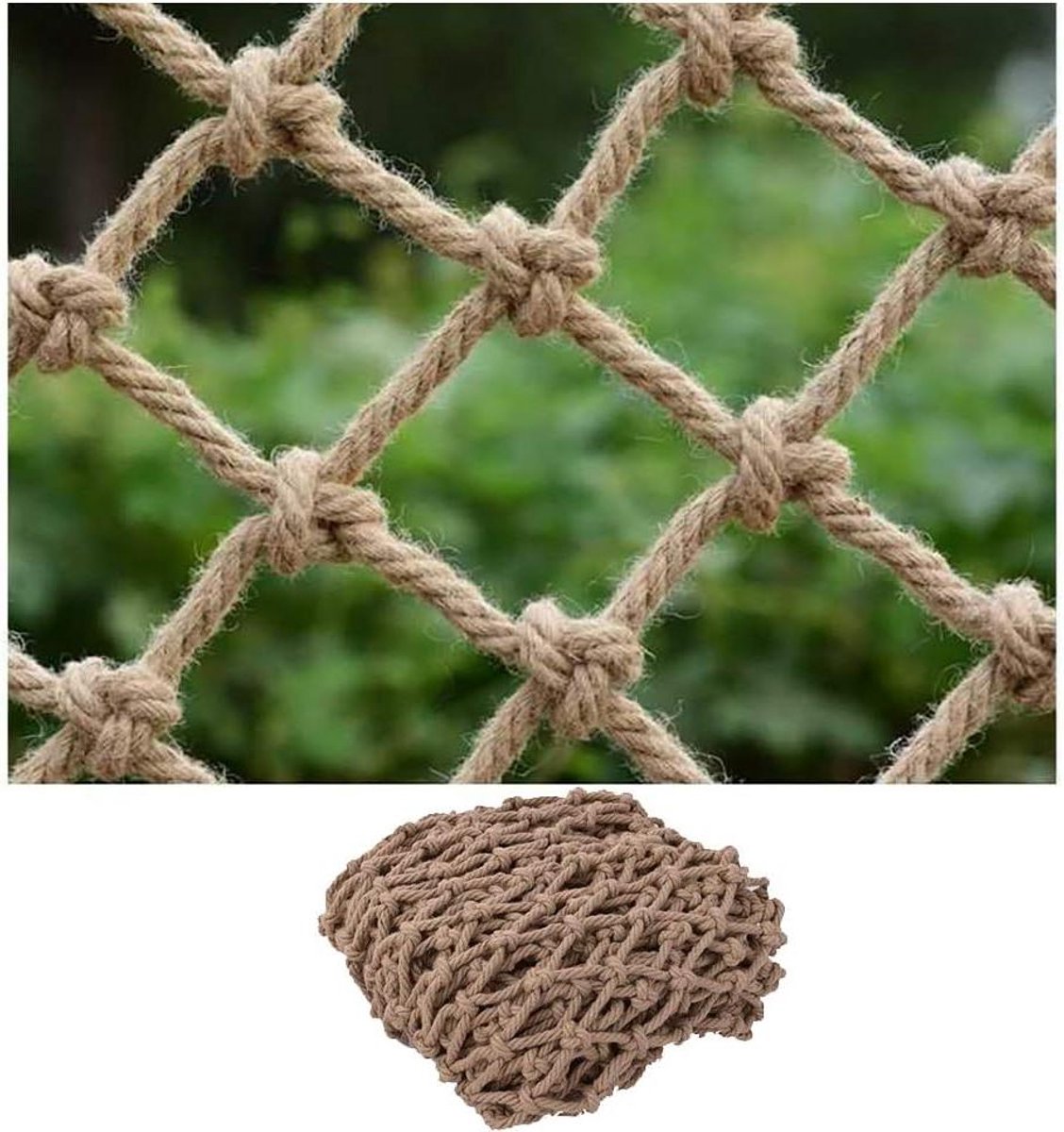 Veiligheidsnet - Beschermnet - Kinderveiligheid - Handgeweven Kwaliteit - 2x4 meter - Natuurlijk