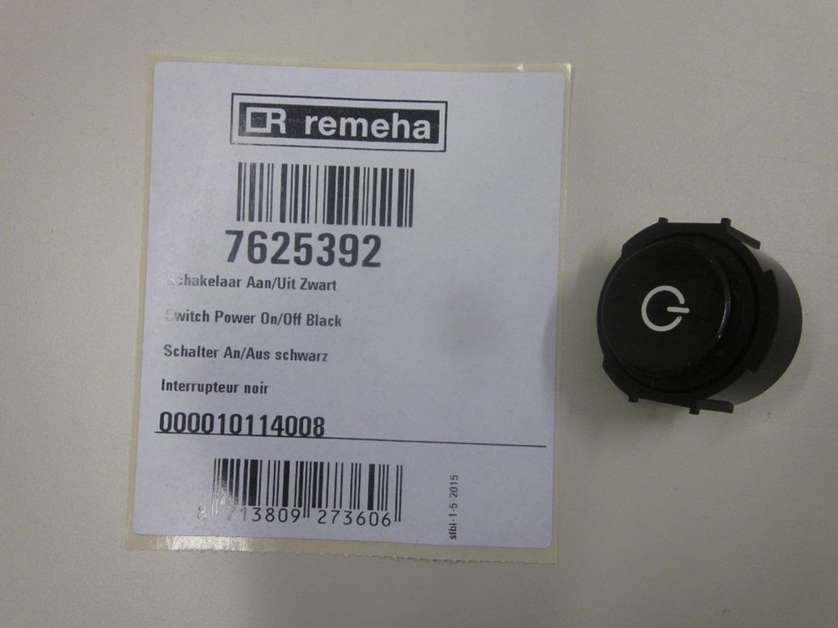 Remeha Schakelaar zwart, 7625392