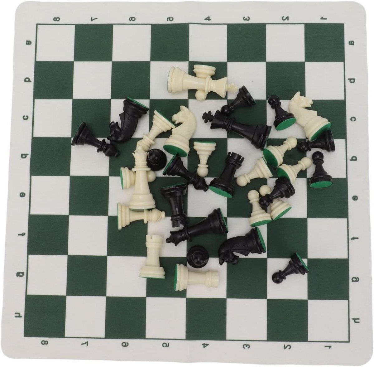Schaakspel Set - Strategie Spel - Familie Entertainment - Antislip Basis - 35x35 cm Bord - Zwart Wit