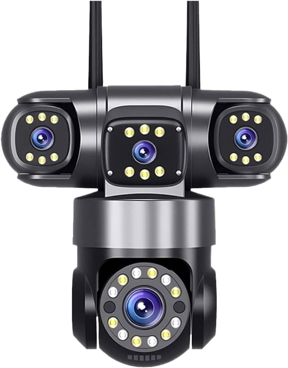 Beveiligingscamera Set - WIFI Camera Systeem - Huis Bewaken - Vier Lens 360° - 23 x 22 x 17 cm