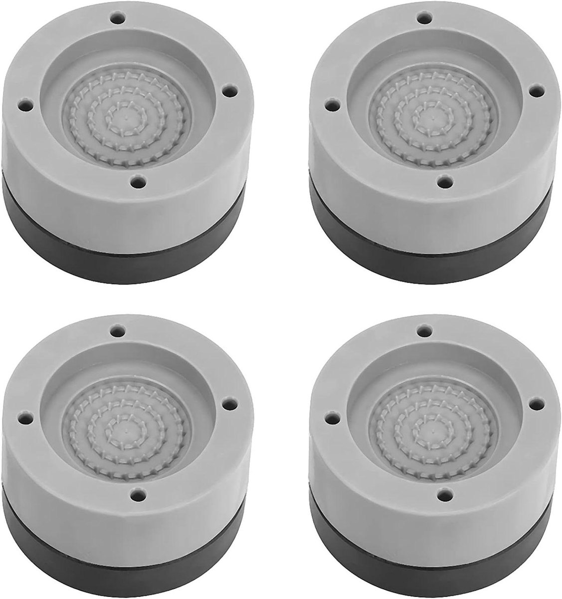 Anti-Vibratie Pads - Wasmachine Dempers - Apparaten Stabiliseren - Verhoogde Wrijving - 4 Stuks - Grijs