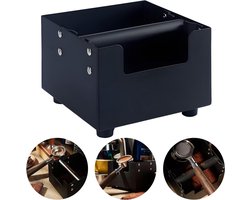 Koffie Knock Box - Afvalbak Koffie - Barista Werkplek - Schokbestendig Staal - 1.5L Capaciteit - Zwart