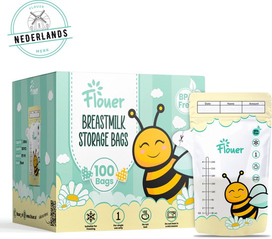 Flouer Bewaarzakjes – 240 ml – 100 Stuks