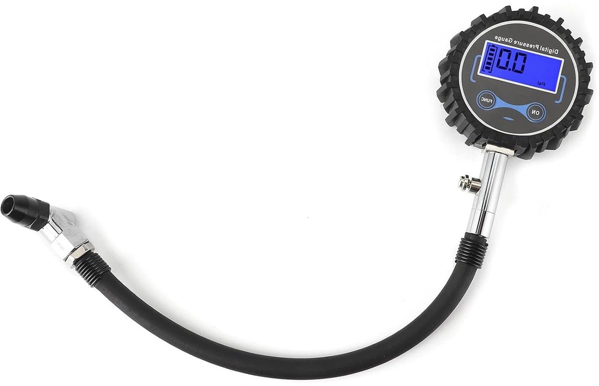 Digitale Bandenspanningsmeter - Bandenspanning Checker - Bandenspanning Controleren - Robuust Schokbestendig Ontwerp - 200 PSI - Zwart