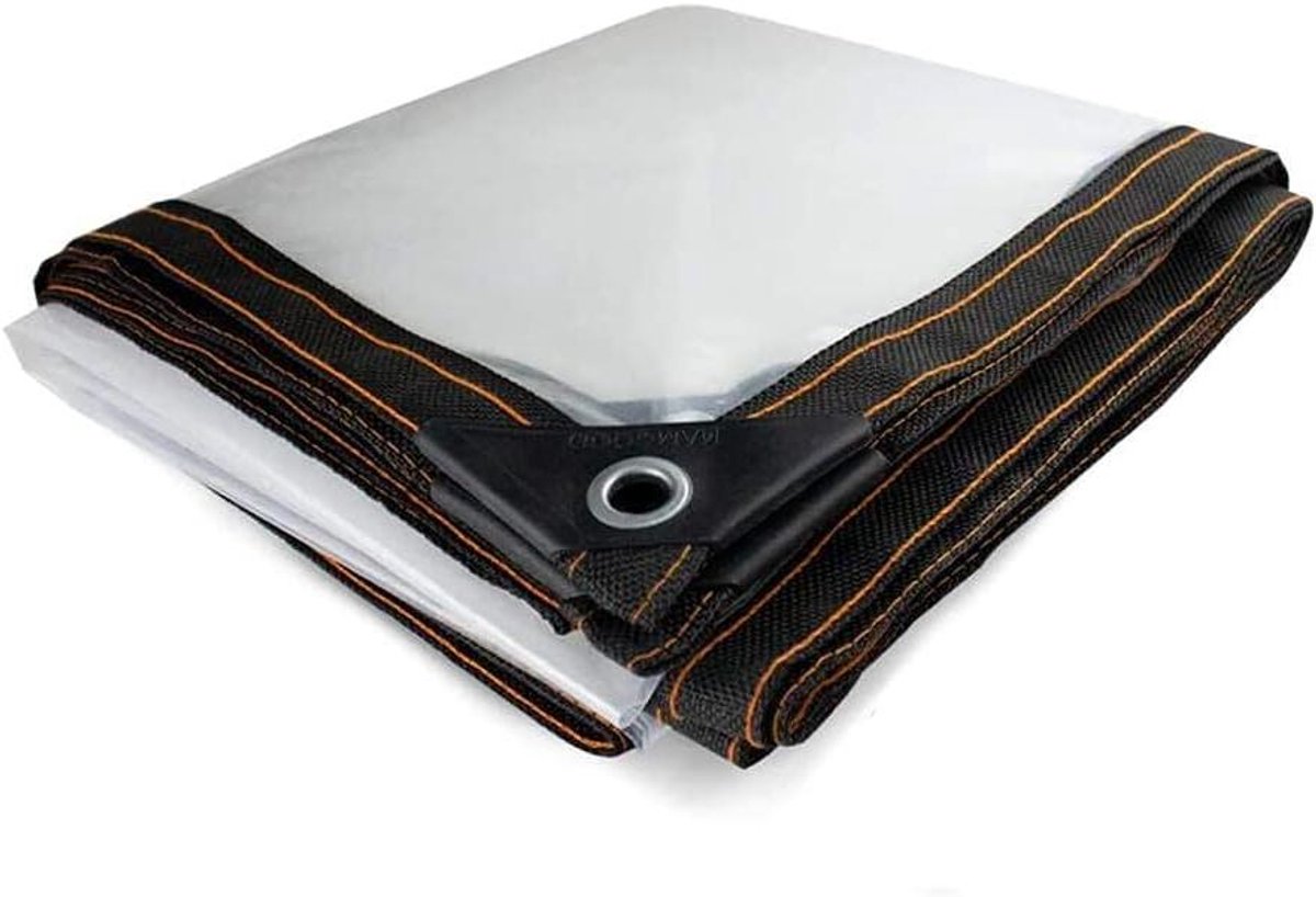 Transparant Zeildoek - PVC Dekzeil - Bescherming Buiten - Hitteverzegelde Rand - 1 x 2M - Wit