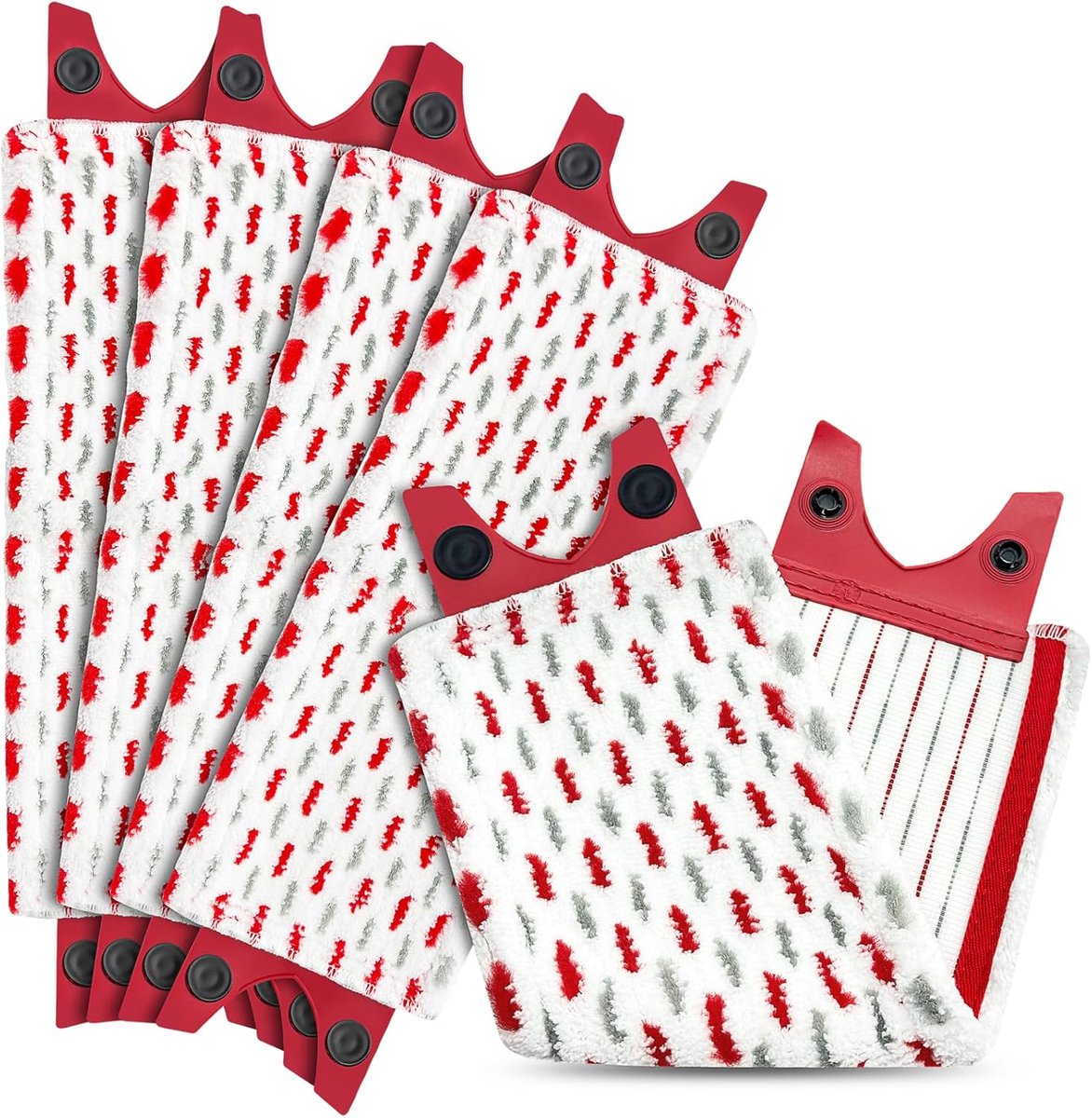 5 stuks platte microvezel dweilkoppen geschikt voor Vileda UltraMax - Absorberende microvezel dweilset - Herbruikbare vervangingsdoeken voor efficiënte vloerreiniging - 46 cm