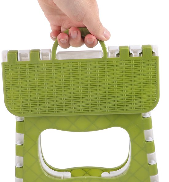 Opklapbare kruk met rugleuning - Opklapbare campingstoel - Visstoel- Geschikt voor binnen- en buitengebruik - Draagbare opklapstoel - Ideaal voor reizen - Vissen en picknicks - Groen — afbeelding 4