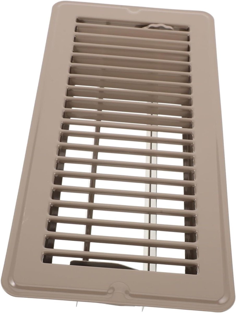 Metalen Vloerrooster - Ventilatieafdekking Vloer - Binnenklimaat Verbeteren - Corrosiebestendig Metaal - 29 x 14 x 3.3 cm - Donkerbruin