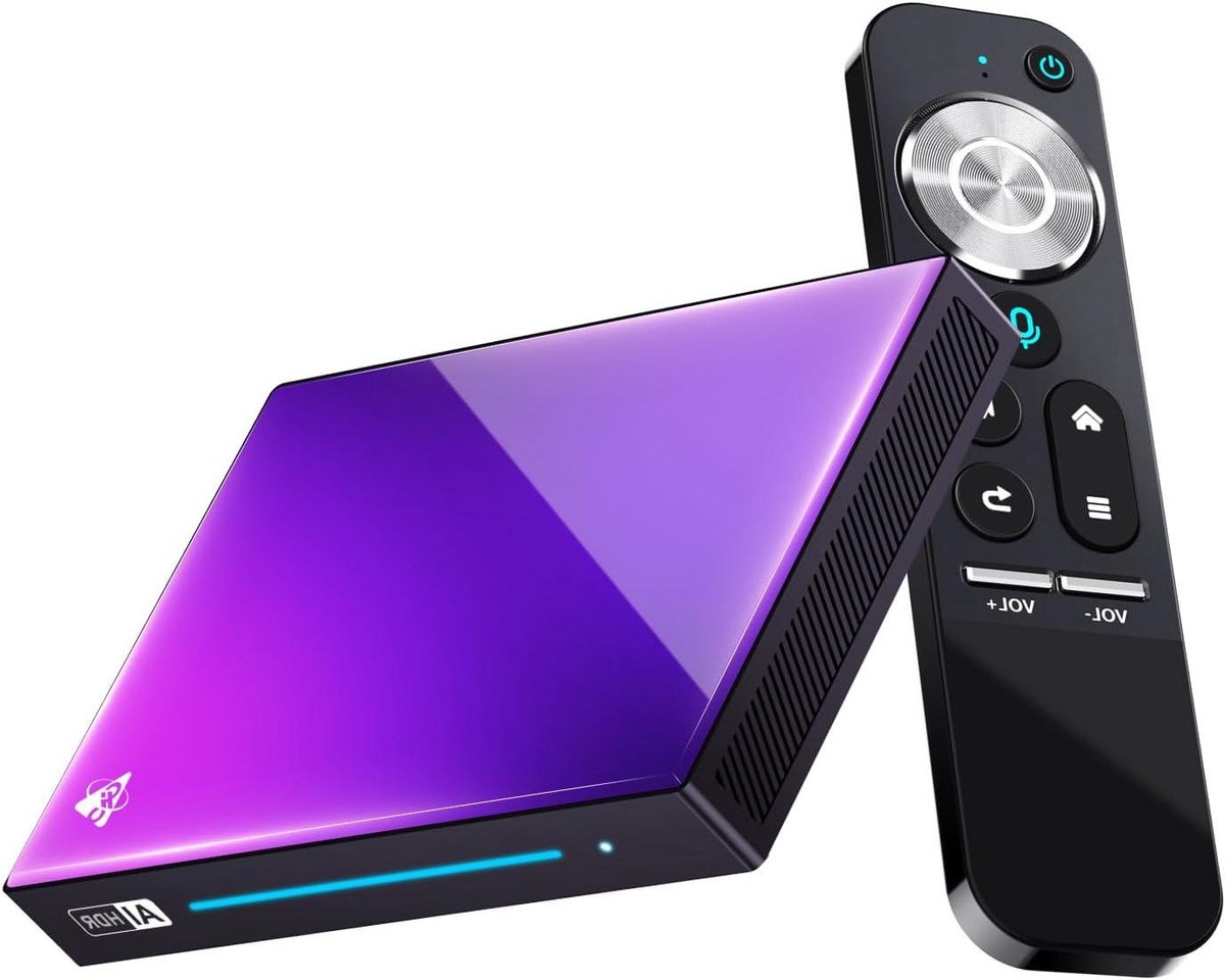 Android TV Box - Smart Media Player - Home Entertainment - Krachtige Octa-Core CPU - 8GB RAM 128GB ROM - Zwart