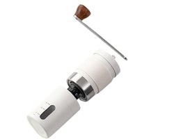Handmatige Koffiemolen - Espresso Molen - Verse Koffie - Instelbare Maalgraad - 125 cm - Wit