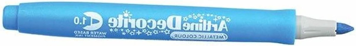 Decoratieve Stift - Marker Pen - Kaarten Versieren - Pigmentinkt op Waterbasis - 1.0 mm Punt - Metallic Blauw