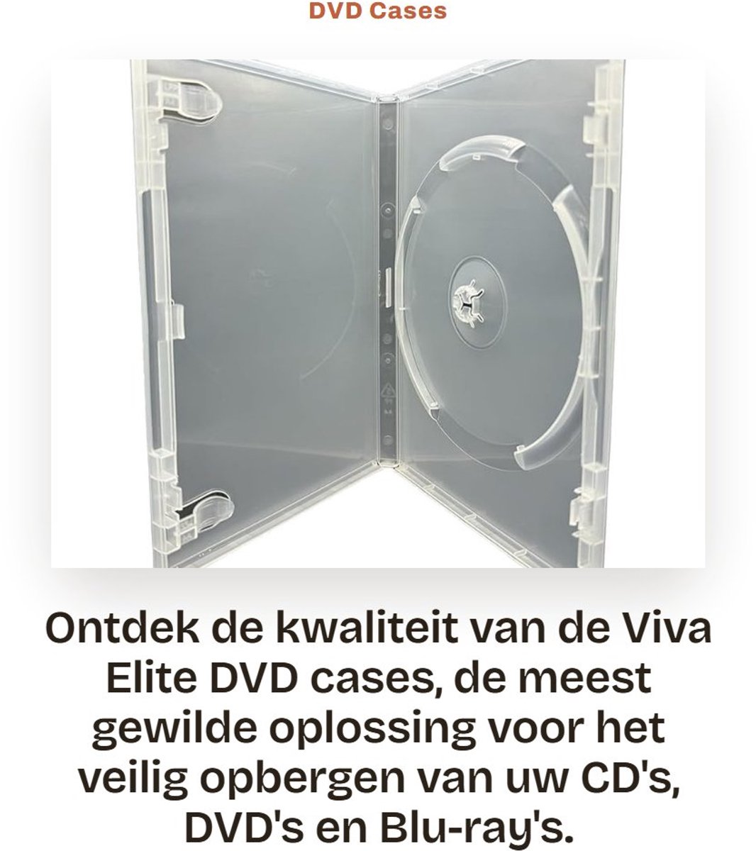Dailygoods- DVD Case Duurzaam - DVD Hoes - CD Hoes - Opbergdoos - Transparante Cover - 50 Stuks - 6-3/4" x 5-5/16" x 1/2