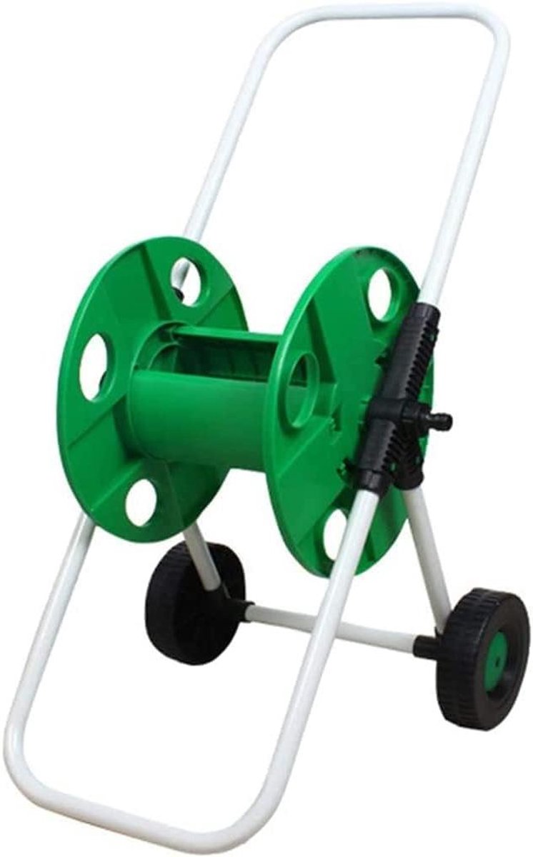Tuinslang Trolley - Slanghouder Wagen - Tuinonderhoud - Grote Wielen - 45 Meter Slang - Groen