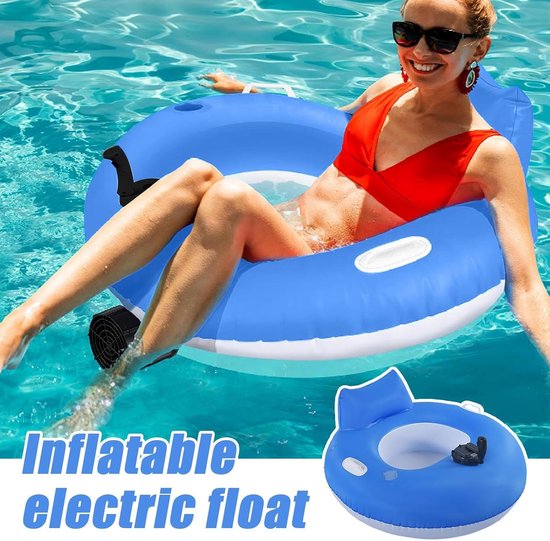 Gemotoriseerde drijver - Opblaasbare ligstoel - Ontspannen op water - Elektrische besturing - 101 cm - Cirkelvormig — afbeelding 4