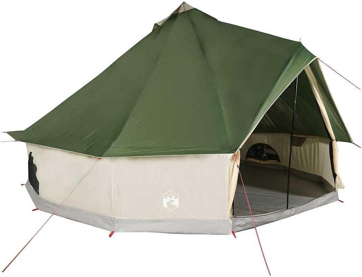 Familietent Tipi - Kampeertent Outdoor - Buitenavonturen Beschermen - Volledig Waterdicht - 12 Personen - Groen