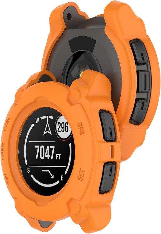 3 Pack Cases for Garmin Instinct E 40mm/45mm, Flexible TPU Screen Protector, Scratch-Resistant Protective Cover Smartwatch (Beige/Green/Orange, Garmin Instinct E 40mm)