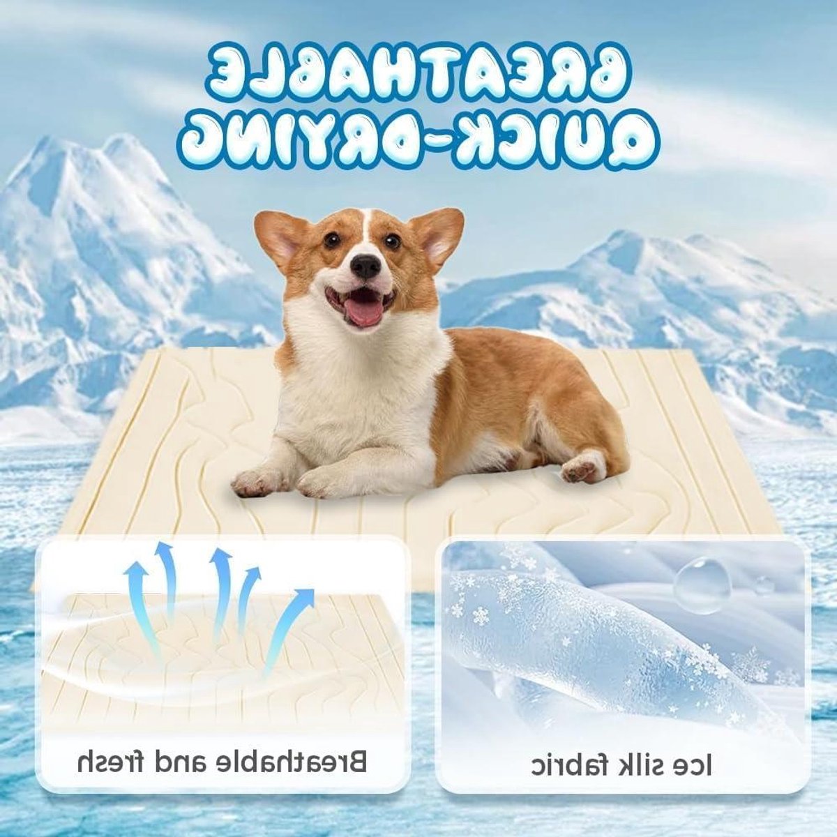 Koelmat Honden - Verkoelend Bed - Hond Koel Houden - Gel-gebaseerde Technologie - Maat S - Groen