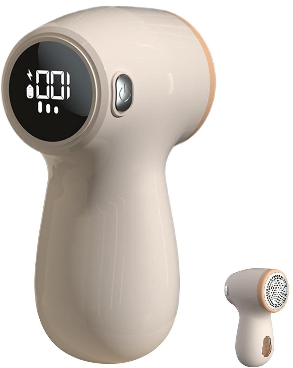 Pluizenverwijderaar - Stoffen scheerapparaat - Kleding opfrissen - LED display - 3 snelheden - Geel
