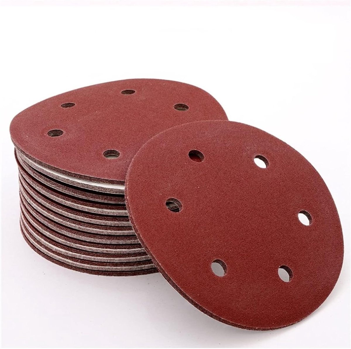 Sandpaper Round Sanding Disc Sandpaper 6 Holes Polishing Pad 125mm (Size : 100)
