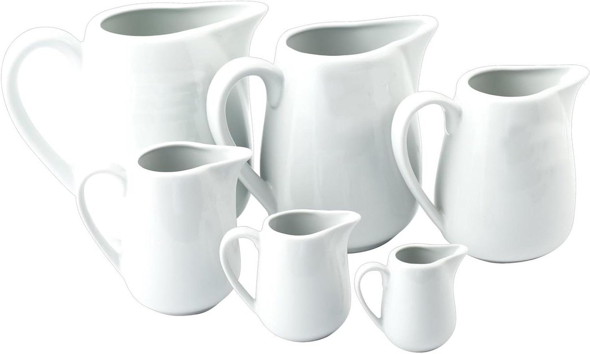 Melkkannetje - Roomkannetje - Koffie Serveren - Magnetron Vaatwasser - 300 ml - Wit