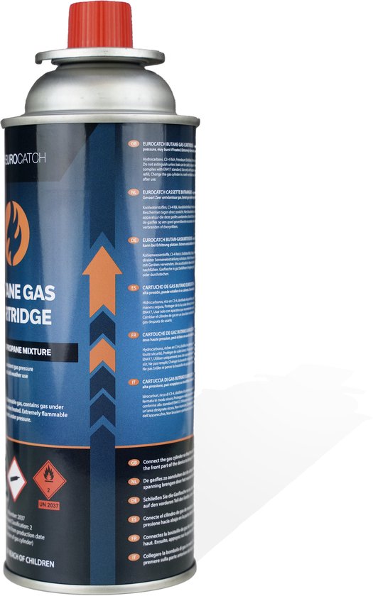 Eurocatch Kooktoestel op Gas - incl 12 Gasbussen - Krachtige brander van 2500W - Gas Stove - Camping Kooktoestel - Gaspit - Gasfornuis - Gasstel - Cooker - Draagkoffer van Eurocatch — afbeelding 2