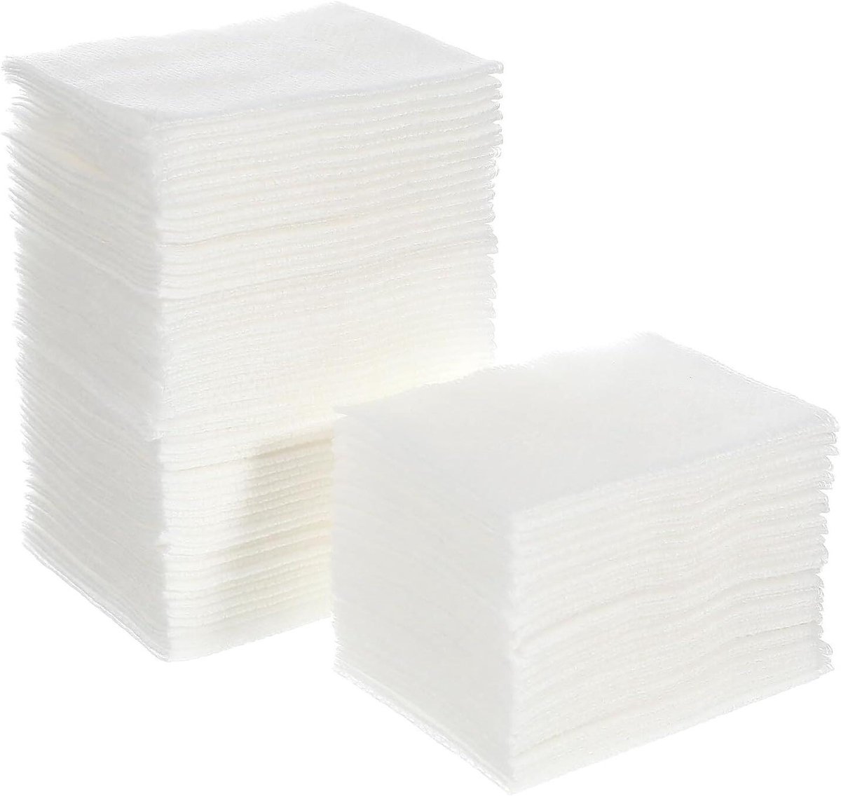 Katoenen Make-up Pads - Gezichtsdoekjes - Make-up Verwijderen - Rekbaar Slijtvast Ontwerp - 200 Stuks - Wit