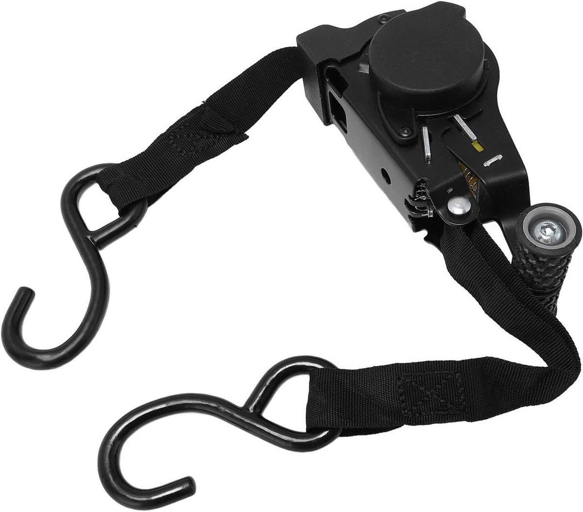 Ratelriem - Spanband - Bagage Vastzetten - Automatisch Intrekbaar - 1 Meter - Zwart