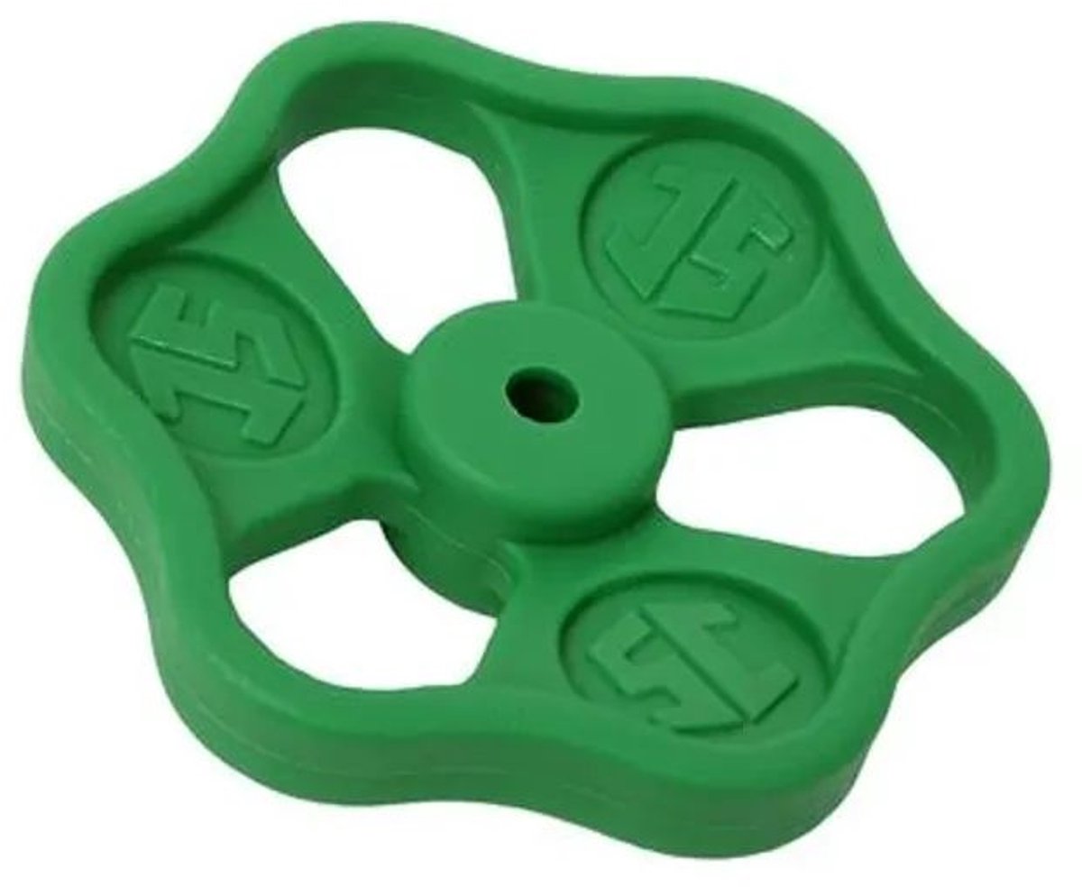 Schlösser Armaturen JS Handwiel met schroef en knop, 50x6, van polyamide, in de kleur groen, 0018590500001