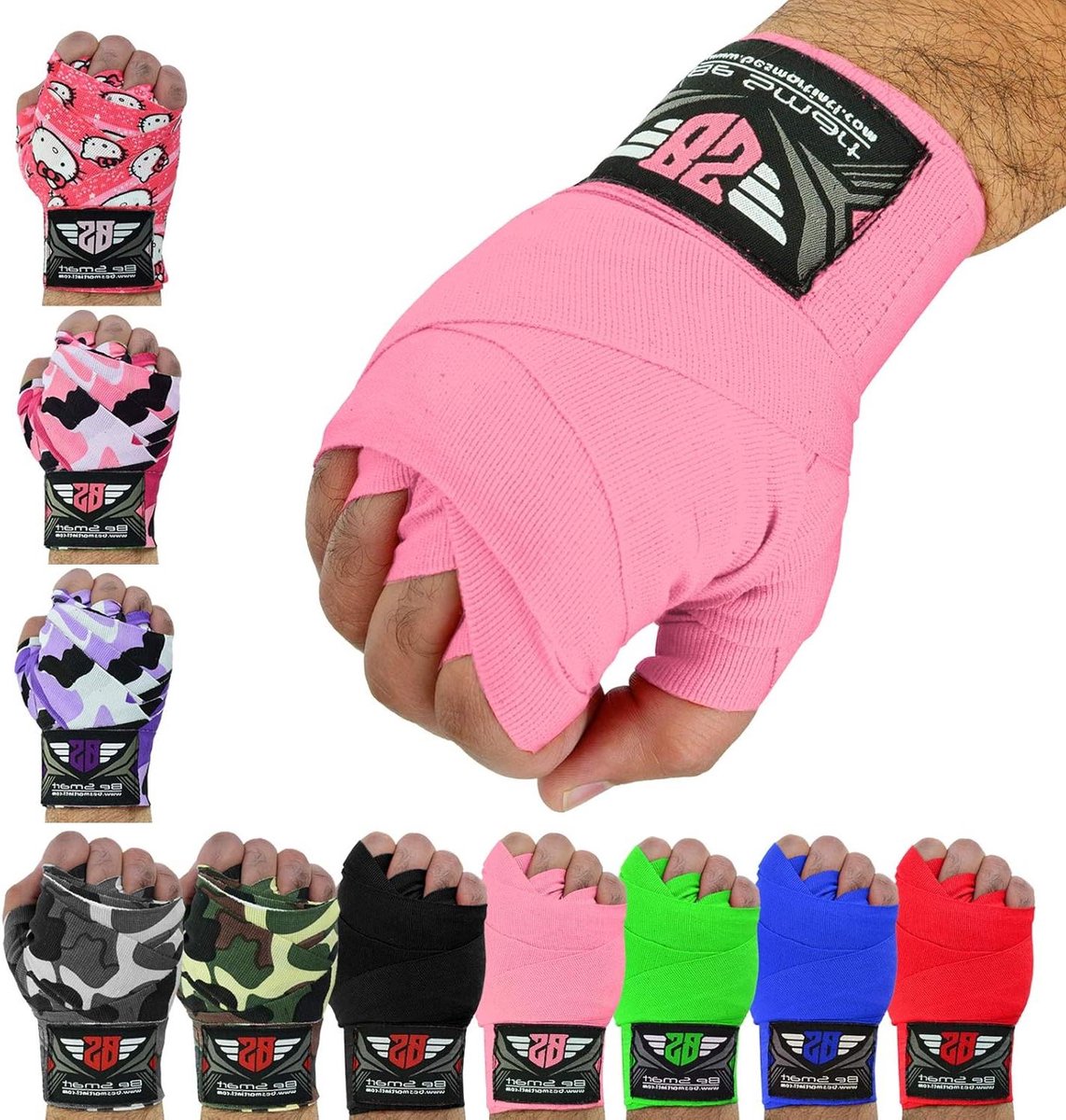 Hand Wikkel Bandages - Binnenhandschoenen MMA - Vechtsport Training - Ondersteuning Knokkels - 3.5 Meter - Roze