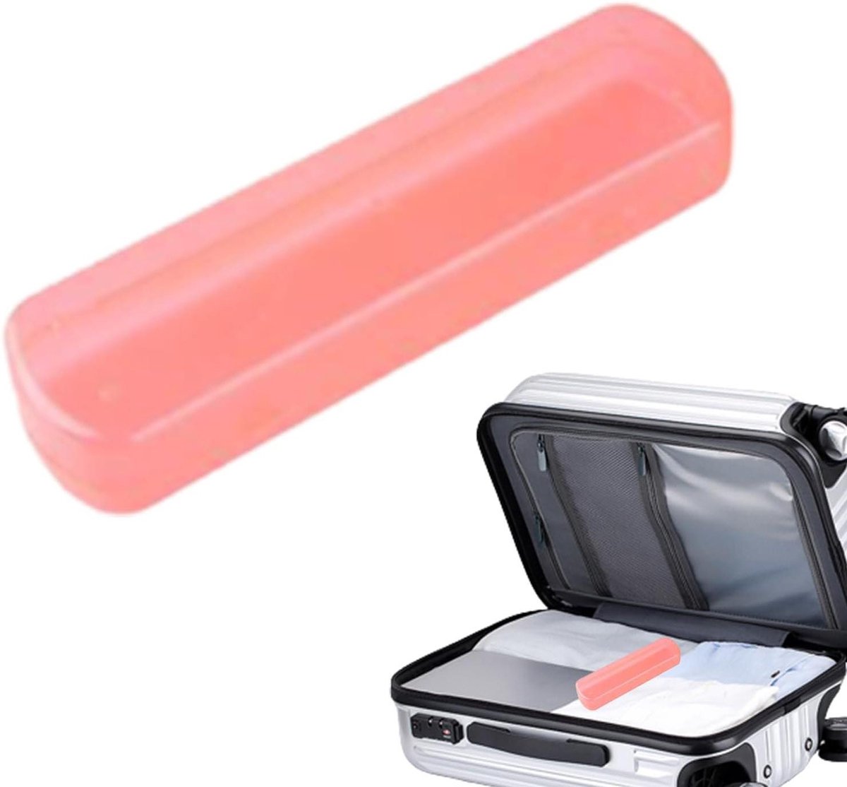Reis Tandenborsteletui - Tandenborstel Houder - Hygiënisch Reizen - Waterdicht Luchtdicht - 247 cm Lengte - Roze