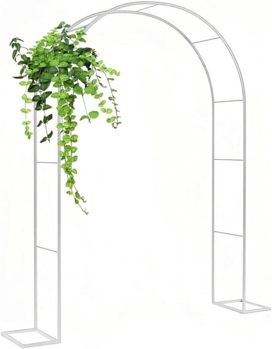 Huwelijksboog Metaal - Pergola Prieel - Tuin Decoratie - Roestbestendige Coating - 220 x 120 cm - Zwart