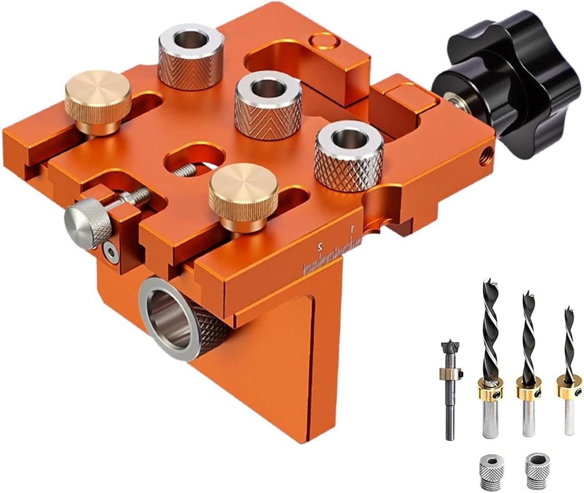Deuvel Jig Kit - Houtverbinding Gereedschap - Precisie Houtbewerking - Multifunctioneel Ontwerp - Compact Formaat - Aluminium