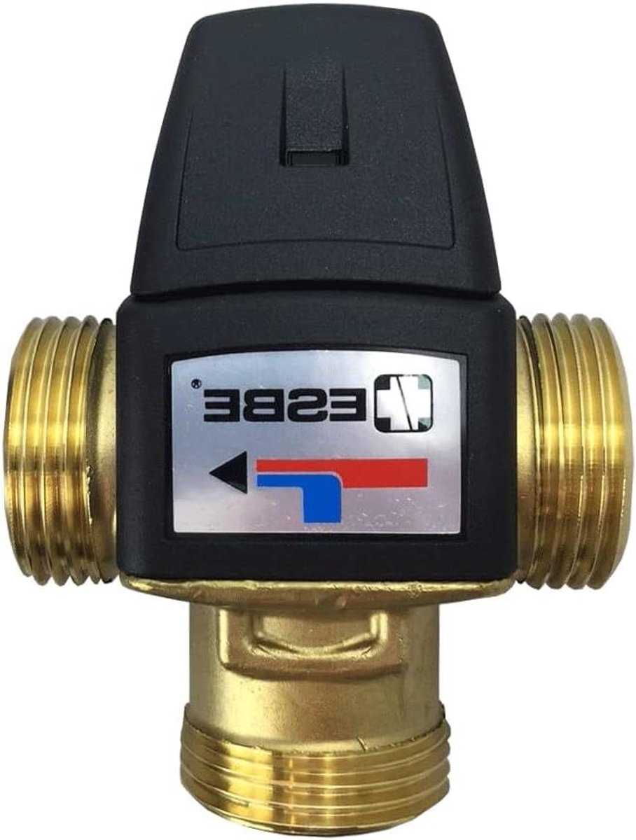Thermostatische Mengklep - 3-weg Ventiel - Warmwatersystemen Beveiligen - Bescherming Tegen Verbranding - 1 Inch - Messing