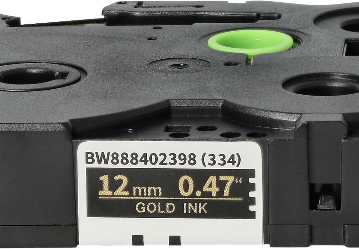 vhbw 1x Label Tape Textile Compatible with Brother PT 2400ECC, 2410, 2420, 2400, 2420PC, 2400E Label Printer 12mm, Gold on Black thumbnail 6