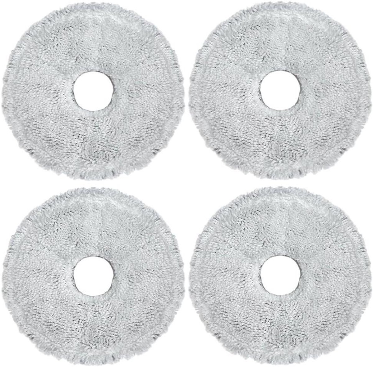 Dweildoeken Robotstofzuiger - Herbruikbare Pads - Vloeren Reinigen - Zachte Absorptie - 2 of 4 Stuks - Grijs