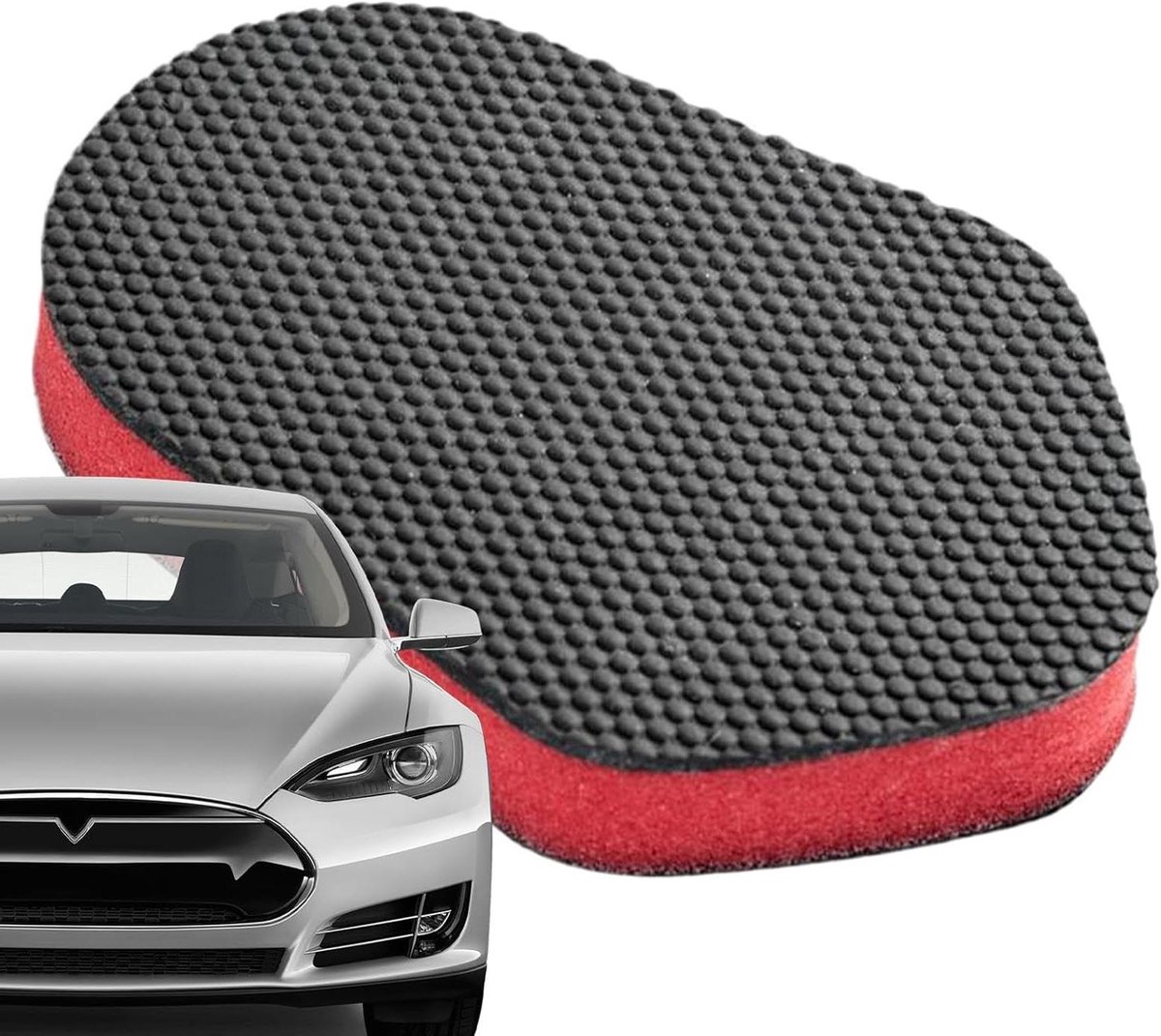 Auto Polijstpads - Waspads - Auto Reinigen - Veilig Zonder Krassen - 12x8 cm - Zwart