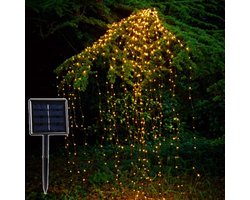 Garden Solar lights for outdoor Solar copper LED light chain Outdoor 100 LED 200 LEDs Waterfall Fairy icicle lamp 2M vines branch garden Christmas tree decor light