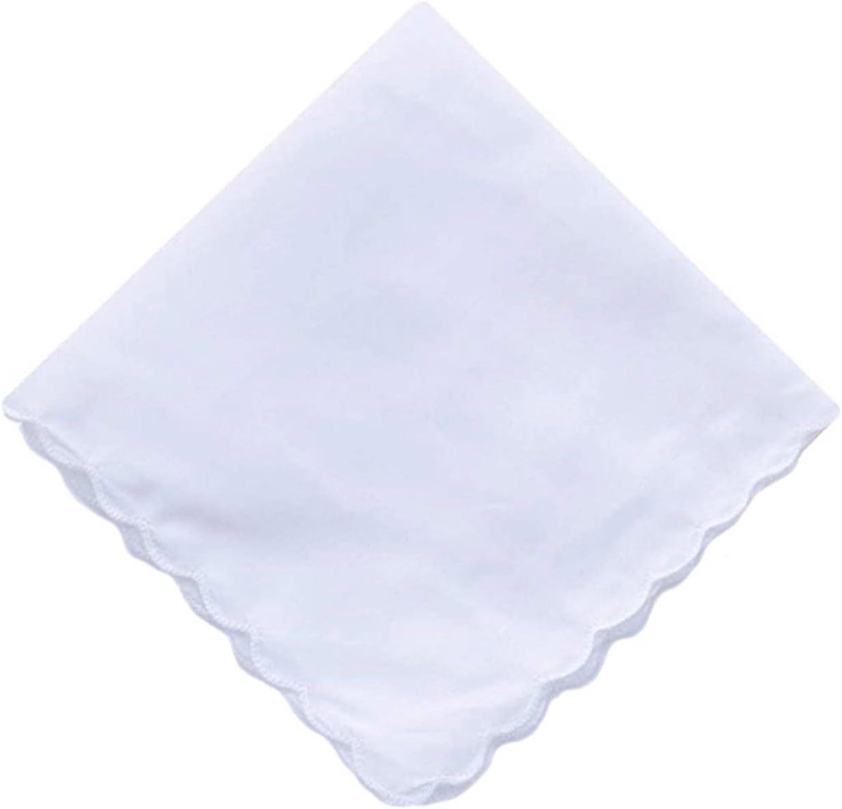 Katoenen Zakdoeken - Wasbare Hankies - Dagelijks Gebruik - Graffiti Borduurwerk - 30 x 30 cm - Wit