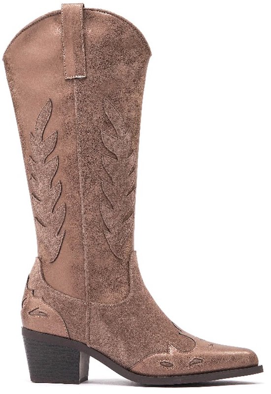 Smile Favorites® Dames Cowboylaarzen - Bruin - Suedine - Maat 41
