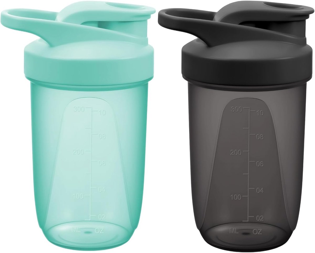 carmdering - Protein Shaker - Eiwitshaker - Fitnessfles - Klompvrij Mengen - Lekkagevrij Ontwerp -Duurzaam en Lichtgewicht - Ideaal voor Gym en Reizen - 2 Stuks