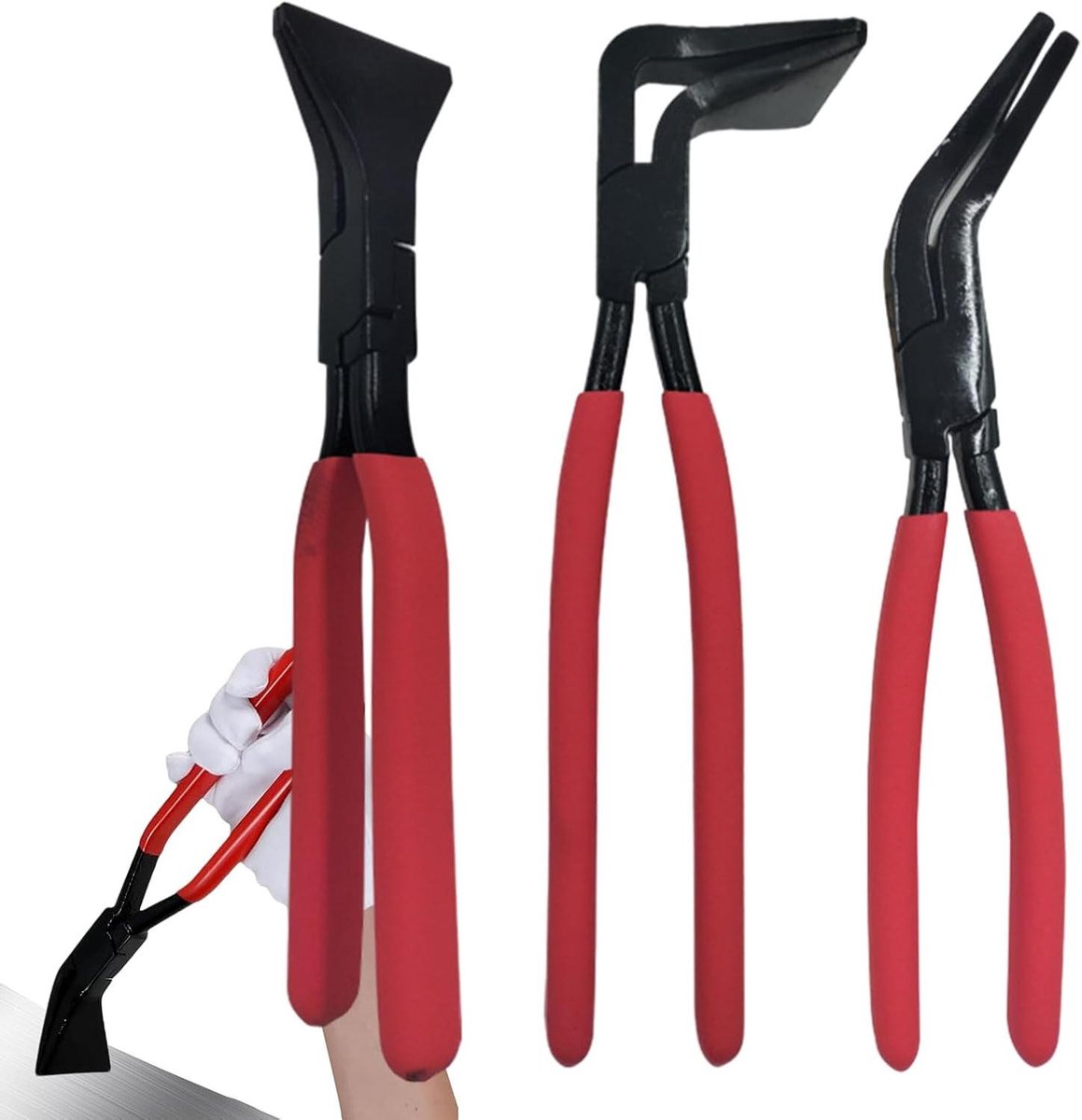 Metalen Tang - Buigtang Set - Metaal Bewerken - Antislip Grip - 3 Delig - Grijs