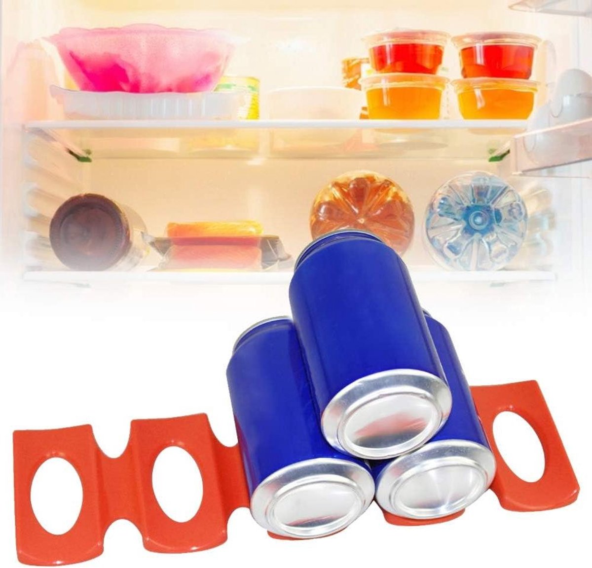 Oliepot Organizer - Koelkast Mat - Flessen Beveiligen - Niet-Schuivend Ontwerp - 17 x 12 cm - Grijs