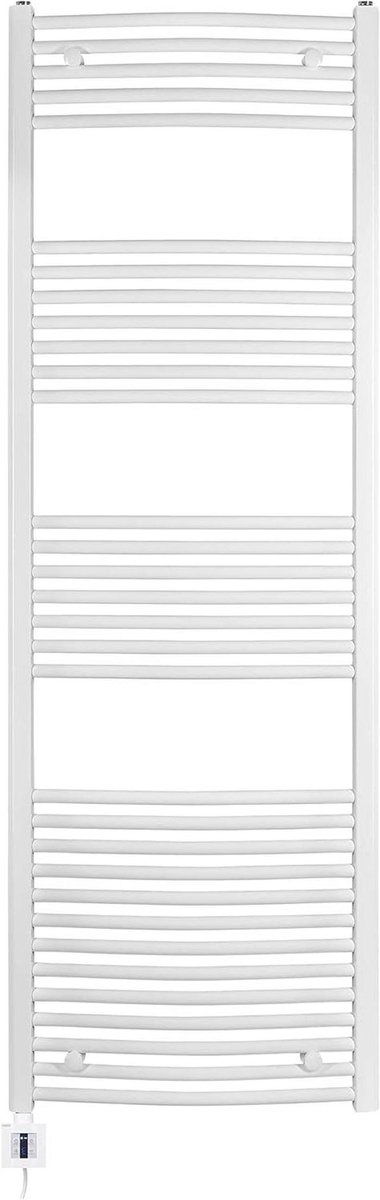 Badkamerradiator Elektrisch - Handdoekdroger Wit - Badkamer Verwarmen - Met Timerfunctie - 1475x500mm - Wit