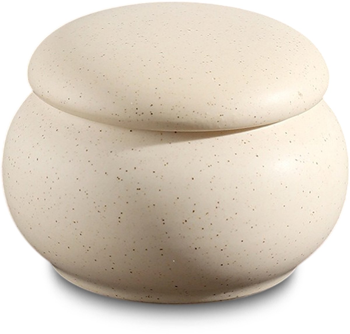 Akerz Keramische Mini Urn Zandkleur – 45 ml – Herinneringsurn voor As – Inclusief Beschermzakje – Discreet Aandenken