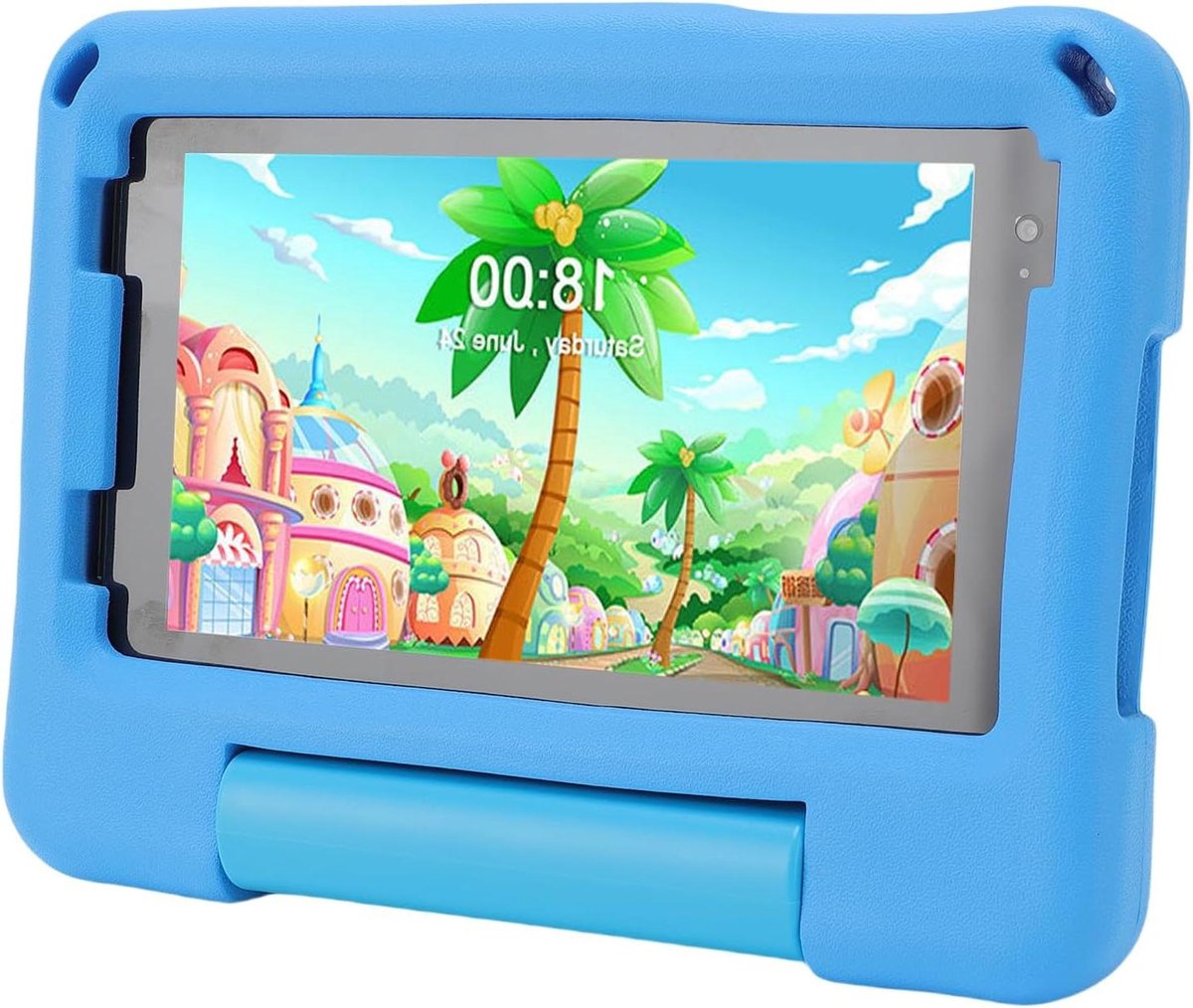 Kindertablet 7 Inch - Peuter Leerapparaat - Educatief Spelen - Valbestendige Hoes - 64 GB Opslag - Blauw