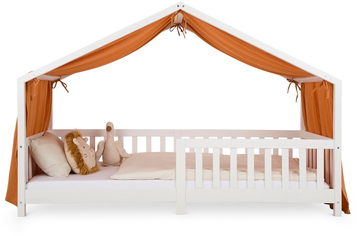 Huishoudhemel LIAN in oranje -hemel van 100% katoen, mousseline met twee lagen, bedgordijn voor huisbedden, decoratie voor huisbedden - Hauptbild Ambiente