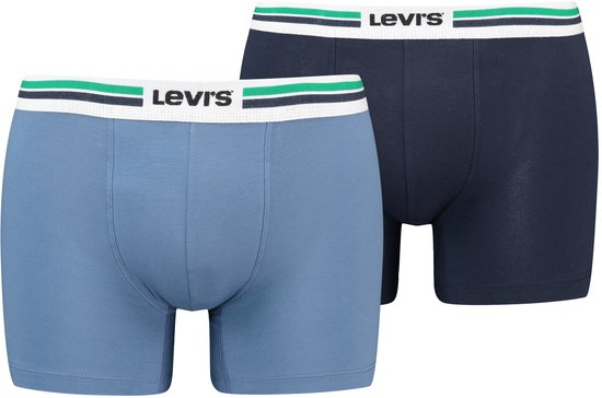 Levi's En Sprtswr Logo Boxer Brief 2p | Blauw | Maat: M