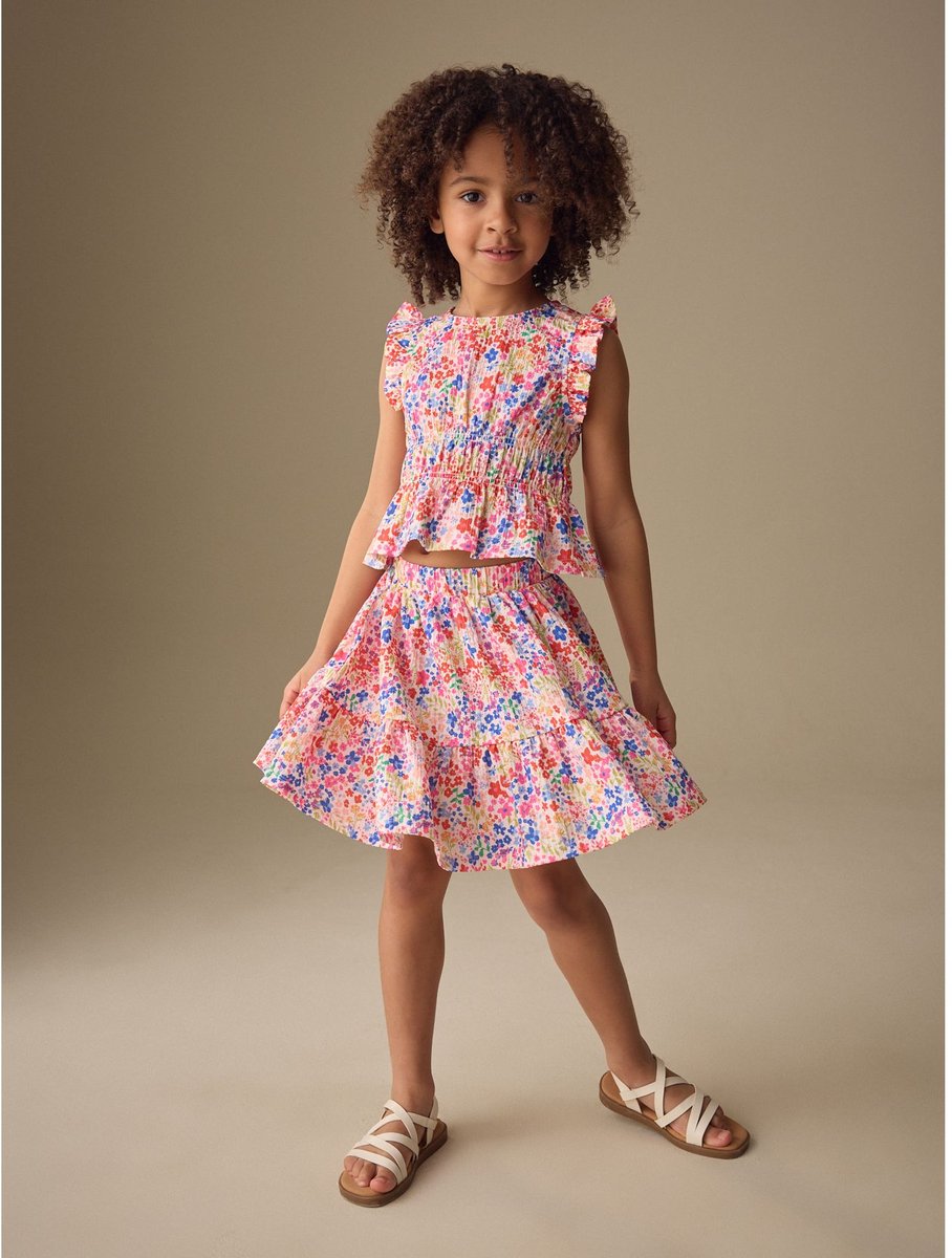 Next - Meisjes - Set van top en rok - Roze