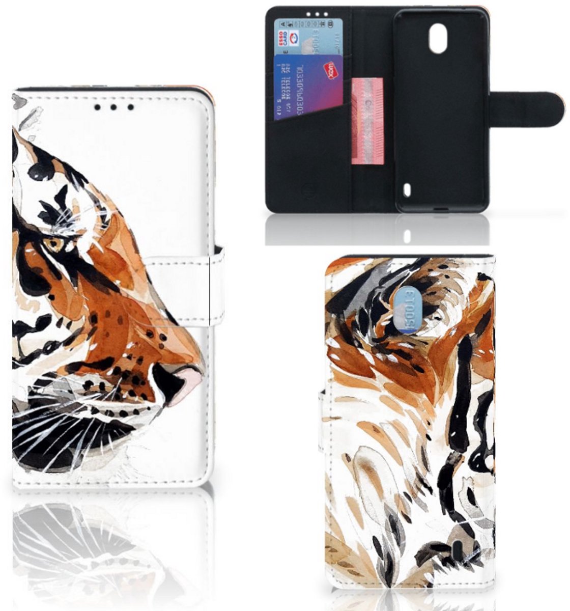 Hoesje Nokia 1 Plus Watercolor Tiger