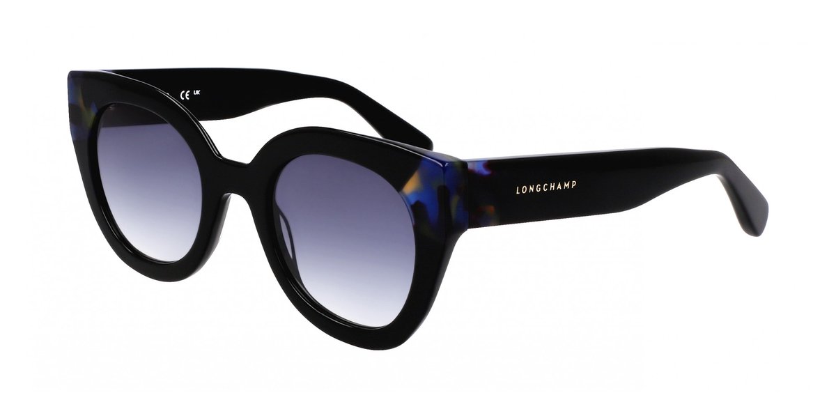 Longchamp LO750S Black/blue havana 49/23/140 WOMAN Zonnebrillen